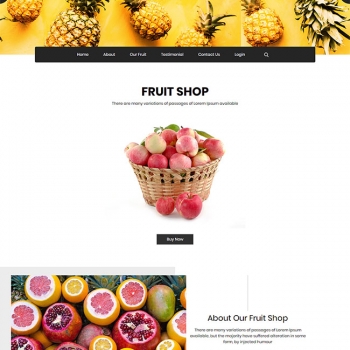 HTML5响应式水果商店响应式网站模板
