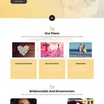 HTML5响应式婚礼营销策划公司网站模板