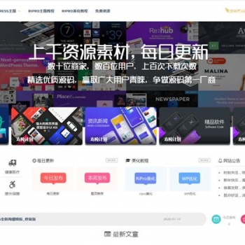 RiPro5.6 子主题全站美化二开版、内置ripro5.6免授权破解版/全部功能集成到后台操作V1.1.0