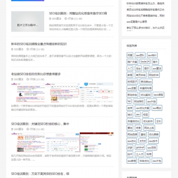 SEO博客优化网站源码 响应式SEO教程资讯类网站织梦模板 自适应手机版
