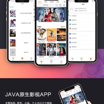 2019新UI新版JAVA原生双端影视APP投屏影视APP源码