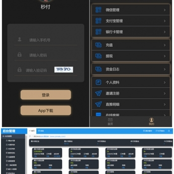 【站长亲测】全新黑金支付跑分系统/大改UI修复多处BUG/网赚新模式/微信支付宝跑分系统