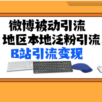 挖资源：b站视频精准引流与变现大解析/地区本地泛粉与精准粉引流玩法大解析/利用微博做百度热议长期被动引流玩法大解析（视频+图片83wa.com）